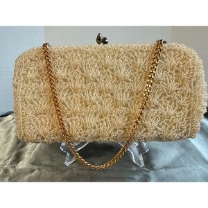 Vintage 1950s Beaded Clutch Purse Japan by Metal Montréal Evening Bag